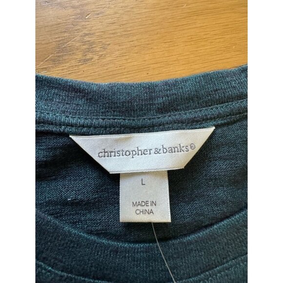 Christopher & Banks Women Size Large Knot Bottom Cotton Blend Office‎ Teacher - Picture 3 of 13